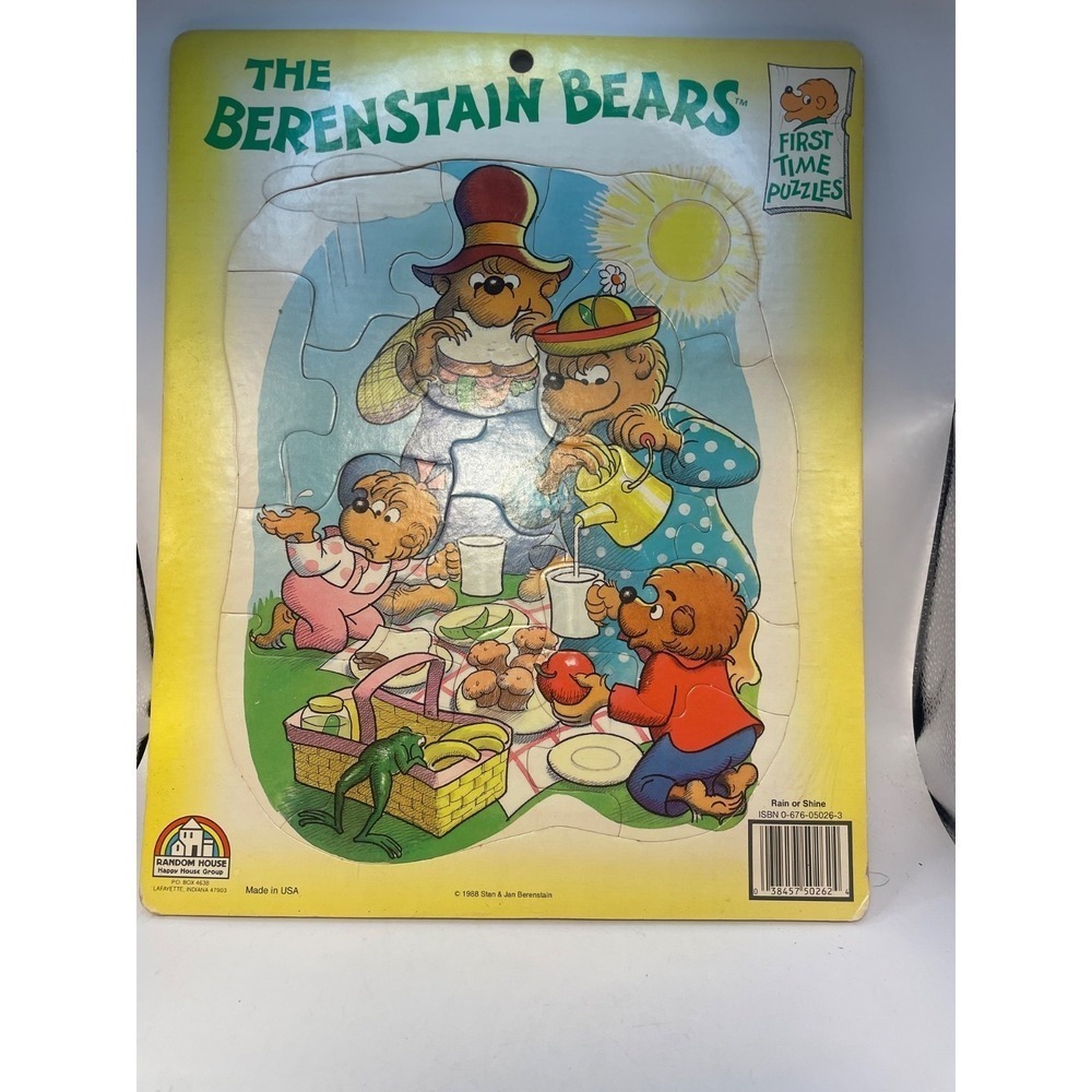 Vintage 1988 Berenstain Bear Random House Frame First Tim Puzzles Kids‎ Play Fun